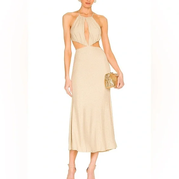 misha collection gold dress MISHA | The Devon Sequin Dress main image 1